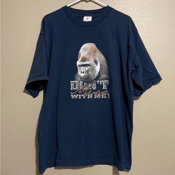 Alore Other - Vintage Y2K Gorilla Graphic Single Stitch USA Made T-Shirt Adult XL “Don’t Mess”
